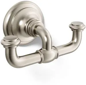 72572-BN Artifacts® Double Robe Hook, Vibrant Brushed Nickel 72572-BN Artifacts® Double Robe Hook, Vibrant Brushed Nickel