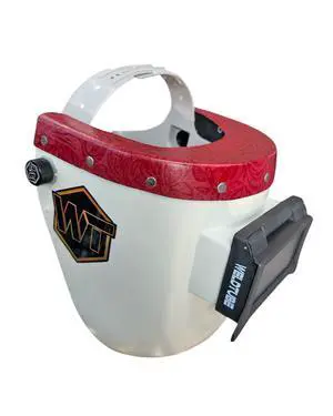 Chopped Leather Top Pipeliner Welding Helmet, Slim Cut Bottom with Aluminum Fasteners & High Visibility HD Gold Coated Lens (with Flip-Front Adapter or No Flip-Front Adapter) Chopped Leather Top Pipeliner Welding Helmet, Slim Cut Bottom with Aluminum Fasteners & High Visibility HD Gold Coated Lens (with Flip-Front Adapter or No Flip-Front Adapter)