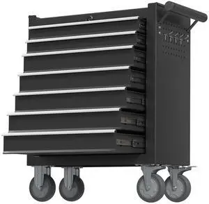 7-Drawer Tool Chest, Rolling Tool Box with Wheels, High Capacity Detachable Mobile Tool Storage Cabinet for Workshop, Garage, Mechanics and Repair Room (Black, 7-Drawer) 7-Drawer Tool Chest, Rolling Tool Box with Wheels, High Capacity Detachable Mobile Tool Storage Cabinet for Workshop, Garage, Mechanics and Repair Room (Black, 7-Drawer)