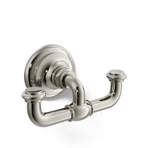 72572-SN Artifacts® Double Robe Hook, Vibrant Polished Nickel 72572-SN Artifacts® Double Robe Hook, Vibrant Polished Nickel