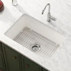 Drop in Kitchen Sink, 27" x 19" Undermount Kitchen Sink 27 Inch Fireclay Sink Dual Mount White Kitchen Sink Topmount Deep Single Bowl with Bottom Grid and Strainer Drain Drop in Kitchen Sink, 27" x 19" Undermount Kitchen Sink 27 Inch Fireclay Sink Dual Mount White Kitchen Sink Topmount Deep Single Bowl with Bottom Grid and Strainer Drain