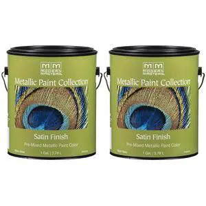 2-Pack of 1 gal ME200 Pale Gold Metallic Paint Collection, Satin Water-Based Decorative Metallic Paint 2-Pack of 1 gal ME200 Pale Gold Metallic Paint Collection, Satin Water-Based Decorative Metallic Paint