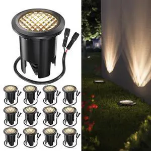 Sunco 12 Pack Low Voltage In-Ground LED Outdoor Lights, Landscape Well Lighting for Yard, Garden, Walkway, 3W, 200 LM, 3000K Warm White, IP67 Rated, 50000 Hours ETL Sunco 12 Pack Low Voltage In-Ground LED Outdoor Lights, Landscape Well Lighting for Yard, Garden, Walkway, 3W, 200 LM, 3000K Warm White, IP67 Rated, 50000 Hours ETL