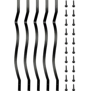 Deck Balusters, 32.25"x1" Metal Deck Spindles, 51 Pack Staircase Baluster with Screws, Iron Deck Railing for Wood and Composite Deck, Stylish Black Baluster for Outdoor Stair Deck Porch Deck Balusters, 32.25"x1" Metal Deck Spindles, 51 Pack Staircase Baluster with Screws, Iron Deck Railing for Wood and Composite Deck, Stylish Black Baluster for Outdoor Stair Deck Porch