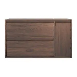36 Inch Floating Bathroom Vanity Cabinet Only, Wall Mounted Bathroom Cabinet, Large Capacity Storage Vanity Walnut Finish, with 2 Drawers & Door Storage Compartment, Easy Assembly 36 Inch Floating Bathroom Vanity Cabinet Only, Wall Mounted Bathroom Cabinet, Large Capacity Storage Vanity Walnut Finish, with 2 Drawers & Door Storage Compartment, Easy Assembly