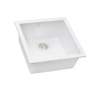 17 x 17 inch Granite Composite Quartz Undermount Single Bowl Wet Bar Prep Sink - Arctic White - RVG2018WH 17 x 17 inch Granite Composite Quartz Undermount Single Bowl Wet Bar Prep Sink - Arctic White - RVG2018WH