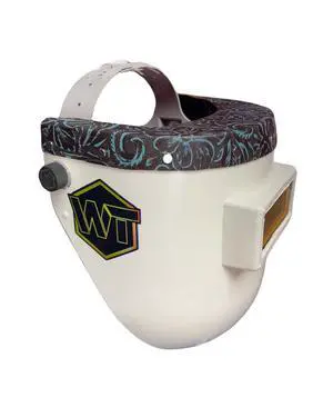 Chopped Leather Top Pipeliner Welding Helmet, Slim Cut Bottom with Aluminum Fasteners & High Visibility HD Gold Coated Lens (with Flip-Front Adapter or No Flip-Front Adapter) Chopped Leather Top Pipeliner Welding Helmet, Slim Cut Bottom with Aluminum Fasteners & High Visibility HD Gold Coated Lens (with Flip-Front Adapter or No Flip-Front Adapter)