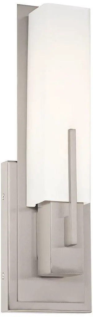 Midtown Modern Wall Light Sconce Satin Nickel Hardwired 4 1/2" Wide Fixture White Glass Rectangular Shade for Bedroom Bathroom Bedside Living Room Home Hallway Dining Kitchen Midtown Modern Wall Light Sconce Satin Nickel Hardwired 4 1/2" Wide Fixture White Glass Rectangular Shade for Bedroom Bathroom Bedside Living Room Home Hallway Dining Kitchen