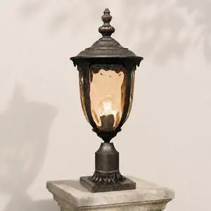 Bellagio European Outdoor Post Light Fixture with Pier Mount Bronze 25 inch Tall Glass for Exterior House Porch Patio Outside Deck Garage Yard Garden Driveway Home Lawn Walkway Bellagio European Outdoor Post Light Fixture with Pier Mount Bronze 25 inch Tall Glass for Exterior House Porch Patio Outside Deck Garage Yard Garden Driveway Home Lawn Walkway