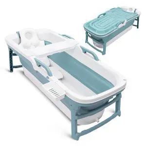 59" Portable Bathtub for Adults Large Foldable Freestanding Bath Tub for Hot Spa, collapsible for Cold Plunge Ice Bath, Indoor/Outdoor, Pet & Family Use, Complete Set 59" Portable Bathtub for Adults Large Foldable Freestanding Bath Tub for Hot Spa, collapsible for Cold Plunge Ice Bath, Indoor/Outdoor, Pet & Family Use, Complete Set