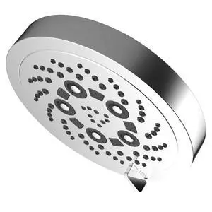 Polished Chrome, S-6000-E2 Vector Multi-Function Adjustable Shower Head, 2.0 GPM Polished Chrome, S-6000-E2 Vector Multi-Function Adjustable Shower Head, 2.0 GPM