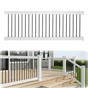 Bolton Porch and Deck Railing Kit Aluminum and Vinyl Railing Kit for Decks, Porches, Balcony Railing, and More (42 x 72) Bolton Porch and Deck Railing Kit Aluminum and Vinyl Railing Kit for Decks, Porches, Balcony Railing, and More (42 x 72)