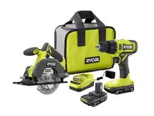 ONE+ 18V Cordless 2-Tool Combo Kit with Drill/Driver, Circular Saw, (2) 1.5 Ah Batteries, and Charger ONE+ 18V Cordless 2-Tool Combo Kit with Drill/Driver, Circular Saw, (2) 1.5 Ah Batteries, and Charger