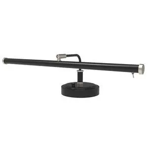 19" Black with Brass Accents LED Directional Piano Desk Lamp - PLED101D (Satin Nickel) 19" Black with Brass Accents LED Directional Piano Desk Lamp - PLED101D (Satin Nickel)