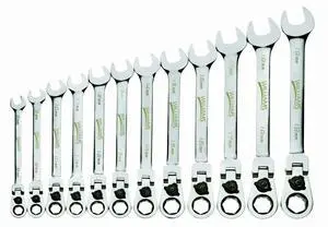 MWS-12RCF 12-Piece Metric Reversible Flex Head Ratcheting Combination Wrench Set MWS-12RCF 12-Piece Metric Reversible Flex Head Ratcheting Combination Wrench Set