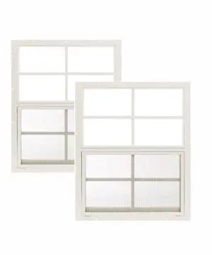 18x23 Shed Windows, Flush Mount Sliding Windows with Tempered Glass & Screens, White, 2-Pack 18x23 Shed Windows, Flush Mount Sliding Windows with Tempered Glass & Screens, White, 2-Pack