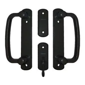 Albany 2-Panel Gliding Door Hardware Set in Black Albany 2-Panel Gliding Door Hardware Set in Black