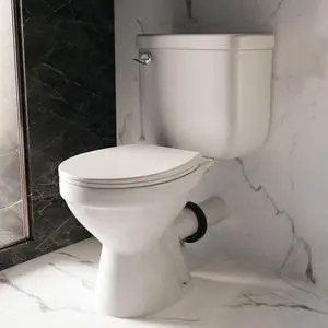 Compact 16.5 Two-Piece Rear Outlet Toilet, Extra Two Types Extension Pipes For Easy Installation, P-Trap & 7 Rough-in Back Discharge, Soft-Close Seat, Powerful Eco-Friendly Flush White Compact 16.5 Two-Piece Rear Outlet Toilet, Extra Two Types Extension Pipes For Easy Installation, P-Trap & 7 Rough-in Back Discharge, Soft-Close Seat, Powerful Eco-Friendly Flush White