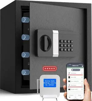 FORFEND Smart Home Safes | WiFi Safe Box App Unlock/Alarm | Voice Control, Kidnap SOS Alarm, Tamper Detect, Frozen Mode | Money Security Lockbox History Track | Digital Caja Fuerte Remote Live Monitor FORFEND Smart Home Safes | WiFi Safe Box App Unlock/Alarm | Voice Control, Kidnap SOS Alarm, Tamper Detect, Frozen Mode | Money Security Lockbox History Track | Digital Caja Fuerte Remote Live Monitor