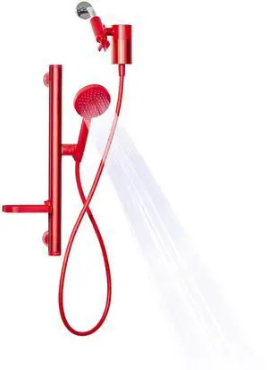 Shower Kit + Filter, Red - Slide bar, 3 Spray Functions Plus Pause, Extra Long 70 Inch Hose - Easy DIY Installation - High Pressure Performance Shower Kit + Filter, Red - Slide bar, 3 Spray Functions Plus Pause, Extra Long 70 Inch Hose - Easy DIY Installation - High Pressure Performance