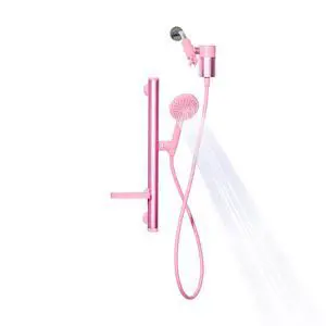 Shower Kit + Filter, Pink - High Pressure, 3 Spray Functions Plus Pause, Extra Long 70 Inch Hose - Easy DIY Installation - High Pressure Performance Shower Kit + Filter, Pink - High Pressure, 3 Spray Functions Plus Pause, Extra Long 70 Inch Hose - Easy DIY Installation - High Pressure Performance