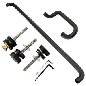 Solid Aluminum Matte Black Commercial Door Push Pull Bar Set, 33" Push Bar and 10" Center-to-Center Pull Handle, Heavy Duty Storefront Entrance Hardware for Glass and Metal Doors, Matte Black Solid Aluminum Matte Black Commercial Door Push Pull Bar Set, 33" Push Bar and 10" Center-to-Center Pull Handle, Heavy Duty Storefront Entrance Hardware for Glass and Metal Doors, Matte Black