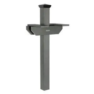 Hazelton Two-Sided Mailbox Post, Coastal Teak Hazelton Two-Sided Mailbox Post, Coastal Teak
