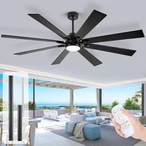 72 inch Ceiling Fans with Lights and Remote, Indoor Outdoor Ceiling Fans for Patios, Black Industrial DC Ceiling Fan with 8 Reversible Blades for Living Room Farmhouse Garage Covered Ourdoor 72 inch Ceiling Fans with Lights and Remote, Indoor Outdoor Ceiling Fans for Patios, Black Industrial DC Ceiling Fan with 8 Reversible Blades for Living Room Farmhouse Garage Covered Ourdoor