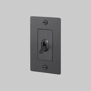 Buster and Punch 1 Gang Light Switch 1-Way Cross Knurl Without Logo (Smoked Bronze) Buster and Punch 1 Gang Light Switch 1-Way Cross Knurl Without Logo (Smoked Bronze)