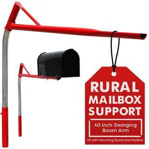 Rural Mailbox Complete Kit (Large): Mailbox Support with Large Size Mounting Board and Large Capacity Mailbox - New and Improved with Durable Powder Coating Rural Mailbox Complete Kit (Large): Mailbox Support with Large Size Mounting Board and Large Capacity Mailbox - New and Improved with Durable Powder Coating