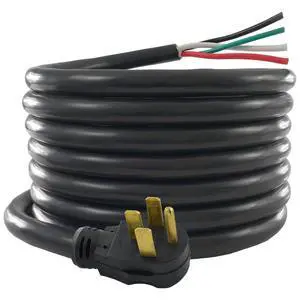 14302 RV/Generator Power Cord 30-Foot 50 Amp Male Plug to Bare Wire, Black 14302 RV/Generator Power Cord 30-Foot 50 Amp Male Plug to Bare Wire, Black