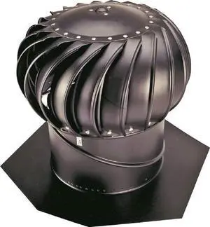 BIB14-BLK 14"BLK Aluminum Turbine Vent BIB14-BLK 14"BLK Aluminum Turbine Vent