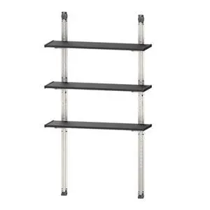 Outdoor Shed Shelf Kit, Storage Organizer w/ Heavy Duty Brackets & Rails, 40, Black - Standing Wall Shelving Rack Unit for Home and Utility Organization Outdoor Shed Shelf Kit, Storage Organizer w/ Heavy Duty Brackets & Rails, 40, Black - Standing Wall Shelving Rack Unit for Home and Utility Organization