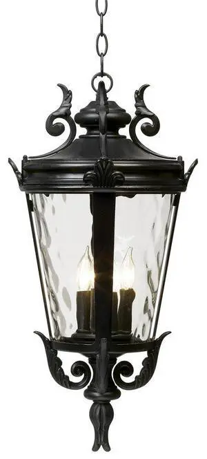 Casa Marseille Vintage Outdoor Ceiling Light Textured Black Aluminum 23 3/4" Clear Hammered Glass Damp Rated for Exterior House Porch Patio Outside Deck Garage Garden Home Roof Casa Marseille Vintage Outdoor Ceiling Light Textured Black Aluminum 23 3/4" Clear Hammered Glass Damp Rated for Exterior House Porch Patio Outside Deck Garage Garden Home Roof