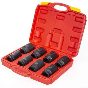 8-Pieces Jumbo Impact Stock Set Sizes 3/4" Drive Deep Socket Set SAE (2-1/16, 2-1/8, 2-3/16, 2-1/4, 2-5/16, 2-3/8, 2-7/16, 2-1/2 inch) Storage Case 8-Pieces Jumbo Impact Stock Set Sizes 3/4" Drive Deep Socket Set SAE (2-1/16, 2-1/8, 2-3/16, 2-1/4, 2-5/16, 2-3/8, 2-7/16, 2-1/2 inch) Storage Case