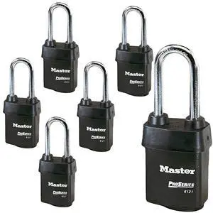 Six (6) High Security Pro Series Padlocks w/12 Keys, 6121NKALJ-6 w/BumpStop Technology Six (6) High Security Pro Series Padlocks w/12 Keys, 6121NKALJ-6 w/BumpStop Technology