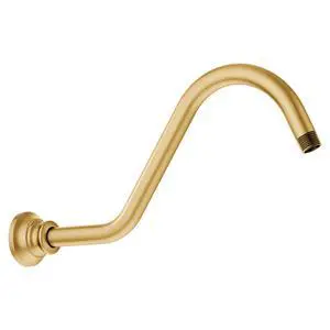 Waterhill Brushed Gold 14-Inch Replacement Extension Curved Shower Arm, S113BG Waterhill Brushed Gold 14-Inch Replacement Extension Curved Shower Arm, S113BG