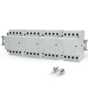 16 Pole (4 Pole x 4) 120v Coil Contactor NO 63 amp IEC 400V AC Contactor 110/120VAC Coil - Motor Load 40A, Lighting Load 63A | Silent Operation Includes DIN Rail and Phillips Screws 16 Pole (4 Pole x 4) 120v Coil Contactor NO 63 amp IEC 400V AC Contactor 110/120VAC Coil - Motor Load 40A, Lighting Load 63A | Silent Operation Includes DIN Rail and Phillips Screws