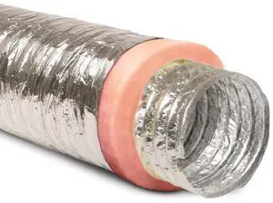 10'' Inch Flexible Aluminum Ducting Hose Insulated R-6.0 Air Duct Pipe for for Heavy Duty HVAC & Exhaust Ductwork Insulation - 25' Feet Long - in Accordance with UL 181 10'' Inch Flexible Aluminum Ducting Hose Insulated R-6.0 Air Duct Pipe for for Heavy Duty HVAC & Exhaust Ductwork Insulation - 25' Feet Long - in Accordance with UL 181