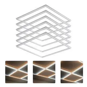 LED Energy Plus 2x2 FT Edge-Lit Frame LED Panel Lights,5CCT Selectable 3000K-6500K, 2600/3900/5200LM,20W/30W/40W Switch, Grid Drop Ceiling Lights,0-10V Dimmable,Damp Rated,100-277V,ETL Listed (6 Pack) LED Energy Plus 2x2 FT Edge-Lit Frame LED Panel Lights,5CCT Selectable 3000K-6500K, 2600/3900/5200LM,20W/30W/40W Switch, Grid Drop Ceiling Lights,0-10V Dimmable,Damp Rated,100-277V,ETL Listed (6 Pack)