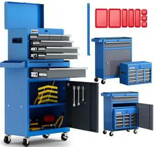 AIRAJ 7-Drawer Tool Chest with Wheels,41" Heavy Duty Rolling Tool Chest,Detachable Top Tool Box,Tool Cabinet with Liners,Hooks,Tray Divider,Rolling Tool Chest for Workshop,Warehouse AIRAJ 7-Drawer Tool Chest with Wheels,41" Heavy Duty Rolling Tool Chest,Detachable Top Tool Box,Tool Cabinet with Liners,Hooks,Tray Divider,Rolling Tool Chest for Workshop,Warehouse