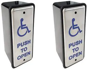 Olideauto Narrow Wired Push Button 2PCS for Handicapped Olideauto Stainless Steel Button Olide-515 with Handicap Logo Size 1.97''x4.72'' Olideauto Narrow Wired Push Button 2PCS for Handicapped Olideauto Stainless Steel Button Olide-515 with Handicap Logo Size 1.97''x4.72''
