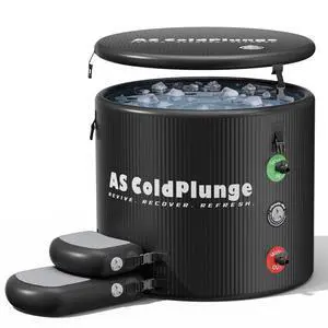 XL Ice Bath Tub for Cold Plunge, 120 Gal Ice Plunge Tub with Insulated Lid, Step Stool, Portable Inflatable Ice Pod Plunge Barrel, Easy Chiller Connection, Cold Therapy Indoor Outdoor XL Ice Bath Tub for Cold Plunge, 120 Gal Ice Plunge Tub with Insulated Lid, Step Stool, Portable Inflatable Ice Pod Plunge Barrel, Easy Chiller Connection, Cold Therapy Indoor Outdoor