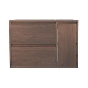 30 Inch Floating Bathroom Vanity Cabinet Only, Wall Mounted Storage Cabinet, Luxury Bathroom Organizer Walnut Finish, with 2 Drawers & Door Storage Compartment, Easy Assembly 30 Inch Floating Bathroom Vanity Cabinet Only, Wall Mounted Storage Cabinet, Luxury Bathroom Organizer Walnut Finish, with 2 Drawers & Door Storage Compartment, Easy Assembly