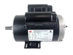 3.7 HP 3450 RPM, 56 Frame, 230V, 17.2Amp, 5/8" Shaft, Single Phase NEMA Air Compressor Motor - EM-04 3.7 HP 3450 RPM, 56 Frame, 230V, 17.2Amp, 5/8" Shaft, Single Phase NEMA Air Compressor Motor - EM-04
