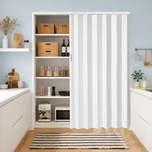 60x80in PVC Accordion Door Interior with Strong Magnetic Closure & Lock | Space saving PVC accordion folding door with magnetic closure & handle, easy to Clean,easy install, ideal for closet,bathroom 60x80in PVC Accordion Door Interior with Strong Magnetic Closure & Lock | Space saving PVC accordion folding door with magnetic closure & handle, easy to Clean,easy install, ideal for closet,bathroom
