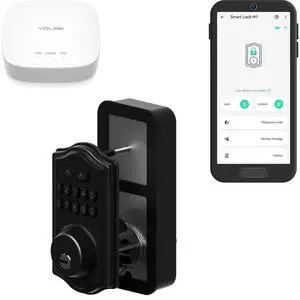 Smart Deadbolt Lock with Keypad, Black, Fob & App Control, Keyless Entry, Multiple Unlock Methods, Secure & Reliable, Alexa, Google, IFTTT, Home Assistant Compatible, Hub Included Smart Deadbolt Lock with Keypad, Black, Fob & App Control, Keyless Entry, Multiple Unlock Methods, Secure & Reliable, Alexa, Google, IFTTT, Home Assistant Compatible, Hub Included