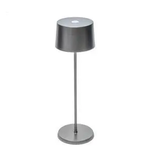 Olivia Pro Lamp, Rechargeable Cordless Table Lamp with Touch Control, Suitable for Indoor, Dimmer, 2700-3000 K, Height 14 Inches, Antique Nickel Color Olivia Pro Lamp, Rechargeable Cordless Table Lamp with Touch Control, Suitable for Indoor, Dimmer, 2700-3000 K, Height 14 Inches, Antique Nickel Color