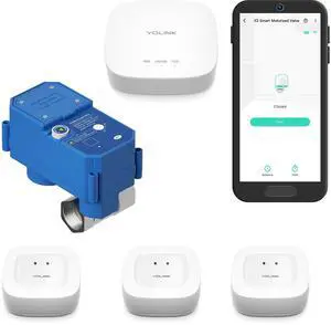 NSF Certified Leak Protection Kit, 1" Battery-Powered Shutoff Valve w/ Controller + 3 Leak Sensors + Hub, D2D Offline Auto Shutoff, LoRa Long-Range, App/Email/SMS Alerts, 10+ Year Battery NSF Certified Leak Protection Kit, 1" Battery-Powered Shutoff Valve w/ Controller + 3 Leak Sensors + Hub, D2D Offline Auto Shutoff, LoRa Long-Range, App/Email/SMS Alerts, 10+ Year Battery