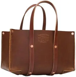 Buffalo Leather Tote Tool Bag For Hand Tools, Gardening, Outdoorsmen, Heavy Duty Premium Storage Leather Organizer - USA (Golden Brown) Buffalo Leather Tote Tool Bag For Hand Tools, Gardening, Outdoorsmen, Heavy Duty Premium Storage Leather Organizer - USA (Golden Brown)